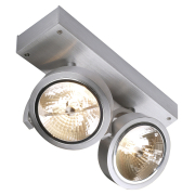 KALU 2 Wand- und Deckenleuchte alu gebürstet, 2xQRB111, max. 50W