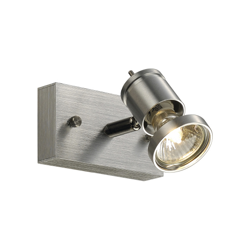 SLV ASTO I Wand- und Deckenleuchte alu brushed, GU10 Spot, max. 75W