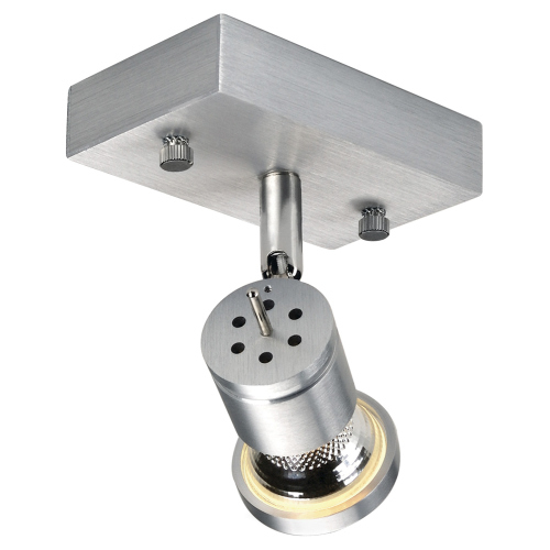 SLV ASTO I Wand- und Deckenleuchte alu brushed, GU10 Spot, max. 75W