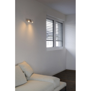 ASTO II Wand- und Deckenleuchte, alu brushed, 2xGU10 Spot, max. 75W