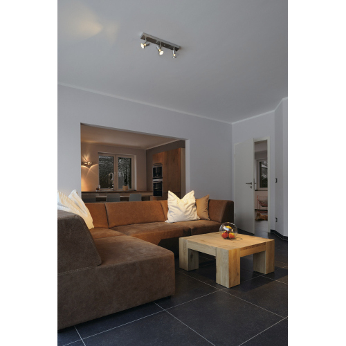 SLV ASTO III Wand- und Deckenleuchte, alu-brushed, 3xGU10 Spot, max. 75W