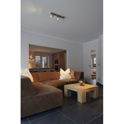 SLV ASTO III Wand- und Deckenleuchte, alu-brushed, 3xGU10 Spot, max. 75W