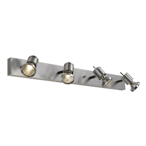 SLV ASTO IV Wand- und Deckenleuchte, alu-brushed, 4xGU10 Spot, max. 75W