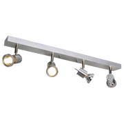 ASTO IV Wand- und Deckenleuchte, alu-brushed, 4xGU10 Spot, max. 75W