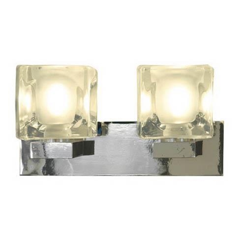 SLV BLOX Wandleuchte 2er, klares Glas, chrom
