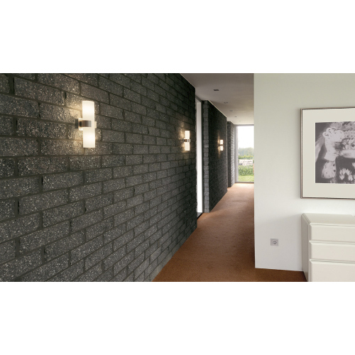 SLV DENA II Wandleuchte, alu brushed, Glas teilsatiniert, 2xE14, max. 40W