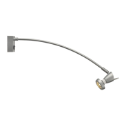 FILI Displayleuchte, silbergrau, GU10, max. 50W, mit Rosette und Schalter