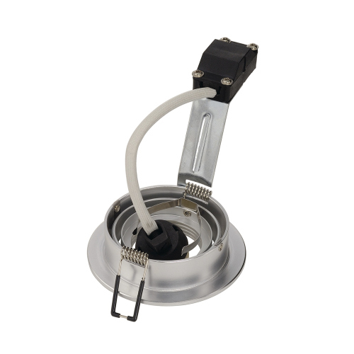 SLV NEW TRIA GU10 ROUND Downlight, alu brushed, max. 50W, inkl. Clipfedern