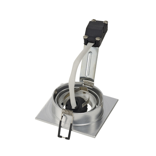 SLV NEW TRIA I GU10 Downlight, eckig, alu brushed, max. 50W, inkl. Clipfedern