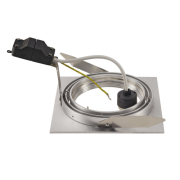 NEW TRIA I ES111 Downlight, eckig, alu brushed, GU10, max. 75W, inkl. Blattfedern