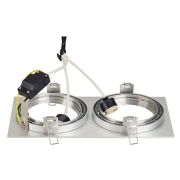 NEW TRIA II ES111 Downlight, rechteckig, alu brushed, GU10, max. 2x75W, inkl. Clipfedern