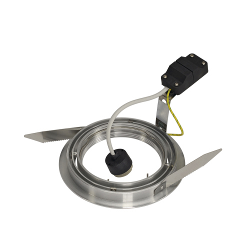 SLV NEW TRIA ES111 Downlight, rund, alu brushed, GU10, max. 75W, inkl. Blattfedern