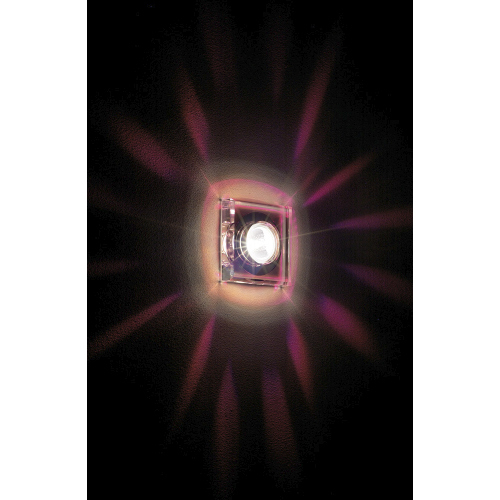 SLV CRYSTAL I Downlight, eckig, chrom/Kristall klar, MR16, max. 35W