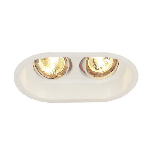 SLV HORN 2 TURNO MR16 Deckeneinbauleuchte, oval, mattweiss 2xG5,3, max. 2x50W