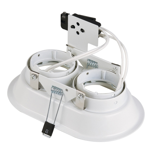 SLV HORN 2 TURNO MR16 Deckeneinbauleuchte, oval, mattweiss 2xG5,3, max. 2x50W