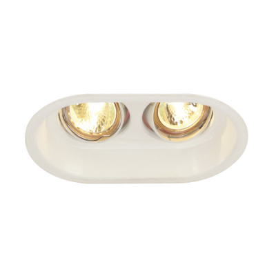 HORN 2 TURNO MR16 Deckeneinbauleuchte, oval, mattweiss...