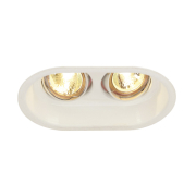 HORN 2 TURNO MR16 Deckeneinbauleuchte, oval, mattweiss 2xG5,3, max. 2x50W