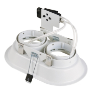 HORN 2 TURNO MR16 Deckeneinbauleuchte, oval, mattweiss 2xG5,3, max. 2x50W