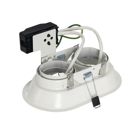 SLV HORN 2 TURNO GU10 Deckeneinbauleuchte, oval, mattweiss max. 2x50W