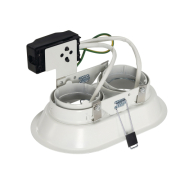 HORN 2 TURNO GU10 Deckeneinbauleuchte, oval, mattweiss max. 2x50W