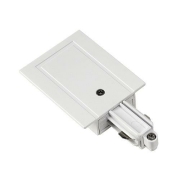 Einspeiser für 1-Phasen HV-Stromschiene, Einbauversion weiss, Erde rechts