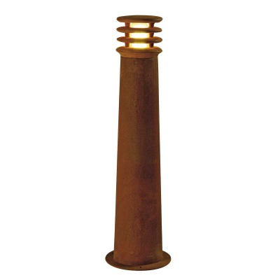 SLV RUSTY® 70 Aussenleuchte Wegeleuchte rund E27 TC-DSE max. 11W IP55 FeCSi-Stahl gerostet Höhe 70cm