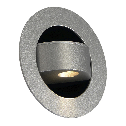 GILALED Wandleuchte, silbergrau, 3W LED, 3000K, inkl. Positions-LED, blau