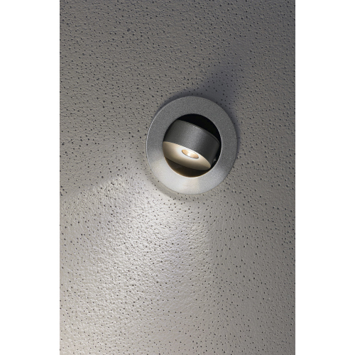 GILALED Wandleuchte, silbergrau, 3W LED, 3000K, inkl. Positions-LED, blau