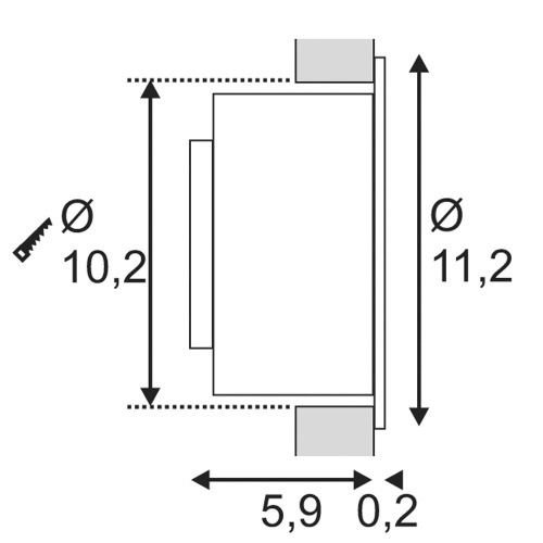 GILALED Wandleuchte, silbergrau, 3W LED, 3000K, inkl. Positions-LED, blau