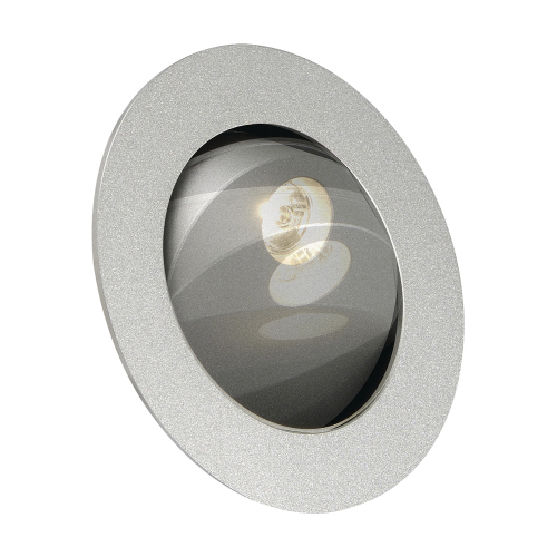 GILALED Wandleuchte, silbergrau, 3W LED, 3000K, inkl. Positions-LED, blau