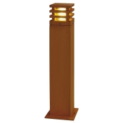 RUSTY® SQUARE 70 Wegeleuchte Außenstandleuchte eckig E27 TC-DSE max. 11W IP55 FeCSi-Stahl gerostet Höhe 70cm