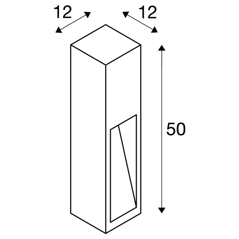 SLV RUSTY® SLOT 50 Outdoor Standleuchte E27 TC-DSE max. 11W IP44 FeCSi-Stahl gerostet Höhe 50cm