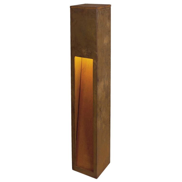 SLV RUSTY® SLOT 80 Outdoor Standleuchte E27 TC-DSE max. 11W IP44 FeCSi-Stahl gerostet Höhe 80cm