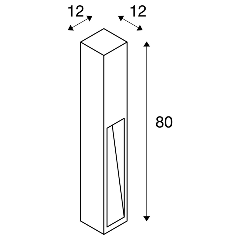 SLV RUSTY® SLOT 80 Outdoor Standleuchte E27 TC-DSE max. 11W IP44 FeCSi-Stahl gerostet Höhe 80cm