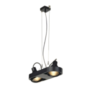 AIXLIGHT R DUO HQI111 Pendelleuchte, rund, schwarz, G12, 2x70W, ohne Reflektor