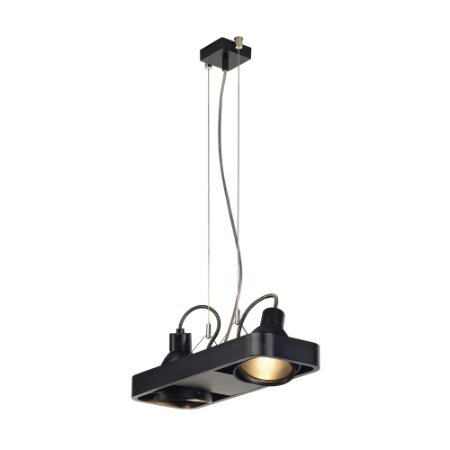 AIXLIGHT R2 DUO HQI111 Pendelleuchte, halbrund, schwarz, 2xG12, 2x70W, ohne Reflektor