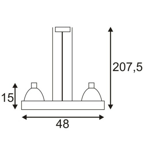 AIXLIGHT R2 DUO HQI111 Pendelleuchte, halbrund, schwarz, 2xG12, 2x70W, ohne Reflektor