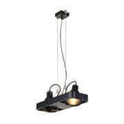 AIXLIGHT R2 DUO HQI111 Pendelleuchte, halbrund, schwarz, 2xG12, 2x70W, ohne Reflektor