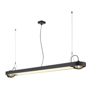 AIXLIGHT R OFFICE T5 54W, Pendelleuchte, schwarz, 2xT5 54W + 2xES111 max. 75W