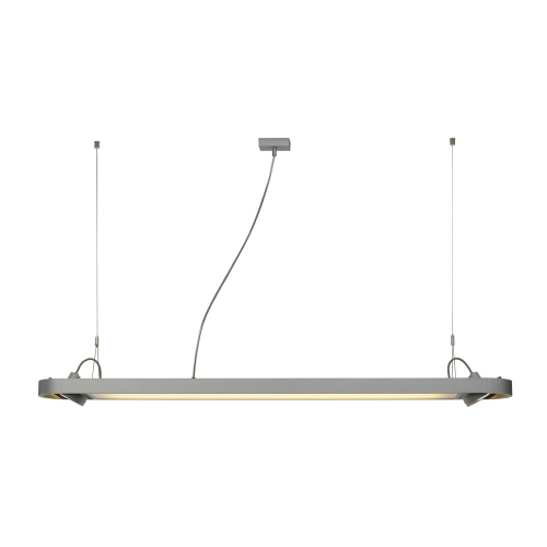 SLV AIXLIGHT R OFFICE T5 54W, Pendelleuchte, silbergrau, 2xT5 54W + 2xES111 max. 75W