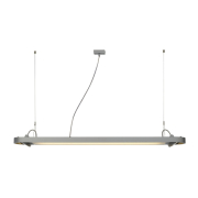 AIXLIGHT R OFFICE T5 54W, Pendelleuchte, silbergrau, 2xT5 54W + 2xES111 max. 75W