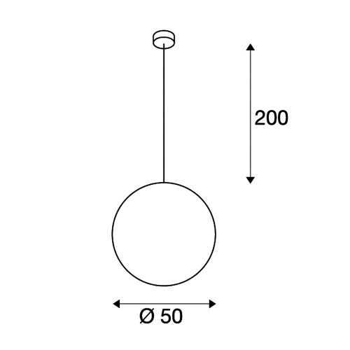 SLV Indoor Pendelleuchte ROTOBALL 50 weiß kugelform IP20 E27 max. 24W