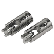 Einspeiser für NV-Seilsystem, chrom, 2 Stk., max. 25A