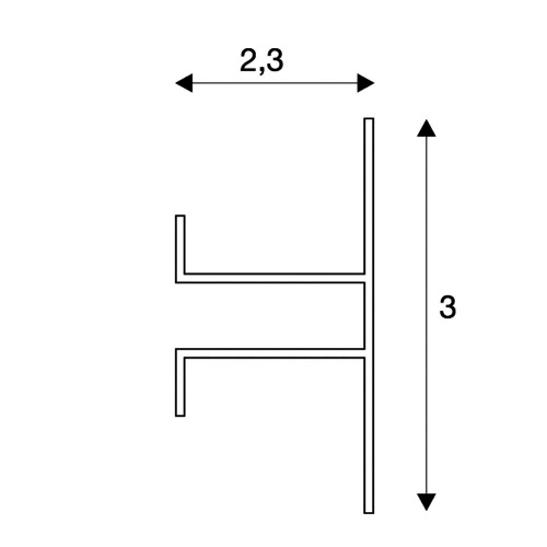 SLV LED WANDPROFIL up/down, alu eloxiert, 2m