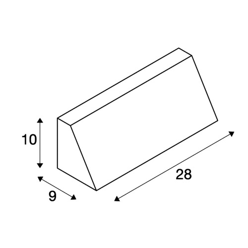 SLV PEMA SQUARE Wandleuchte, schwarz, E27, max. 15W
