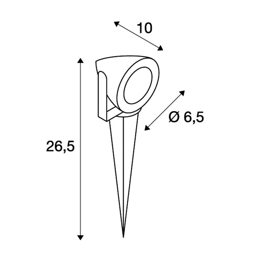 SLV NAUTILUS SPIKE LED KOMPAKT, silbergrau, 230V, 3,3W, warmweiss, IP44