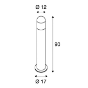 C-POL Stehleuchte, anthrazit, E27, max. 24W