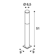 BIG NAILS 50 Stehleuchte, Edelstahl 304, E27 ESL, max. 15W, IP44