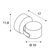 SITRA 360 WL Wandleuchte, anthrazit, GX53, max. 9W