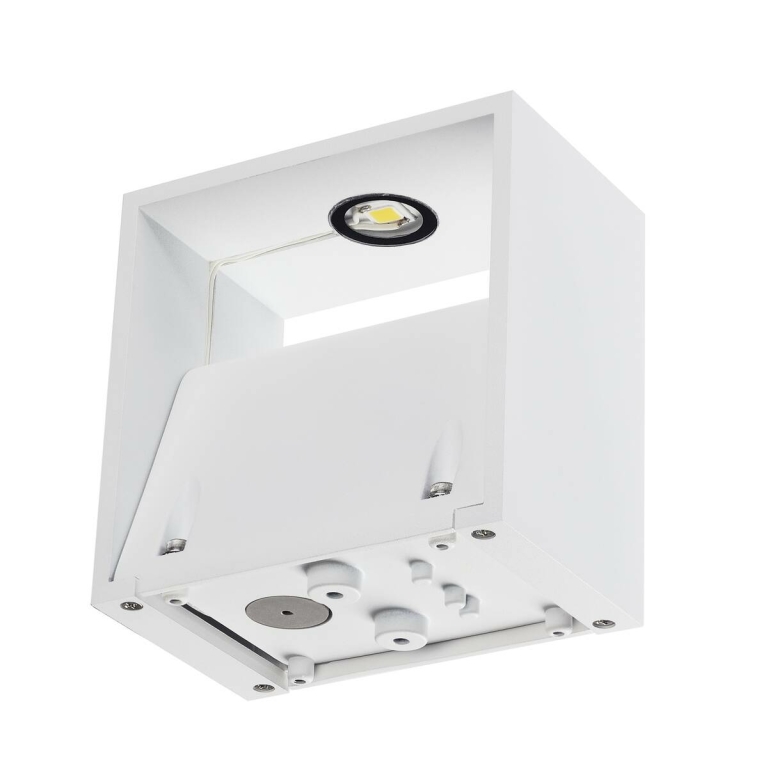 SLV LED Außenwandleuchte LOGS WALL weiß eckig Aluminium IP65 9.5W 3000K 800lm Up/Down